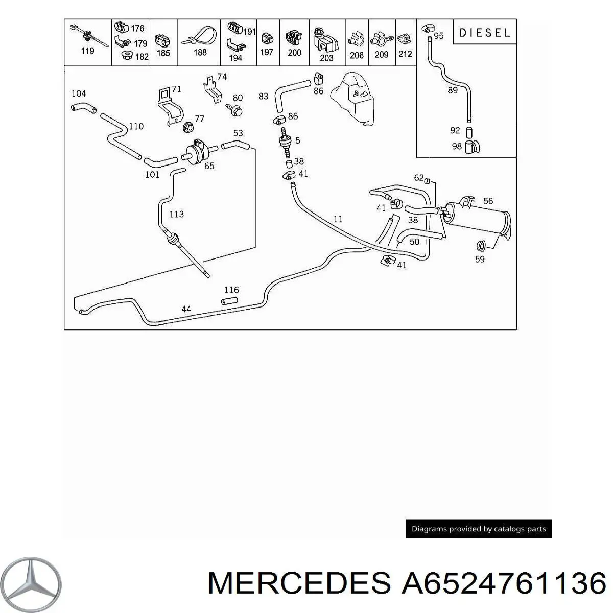  Mercedes A6524761136 precio, desde 9,11 EUR