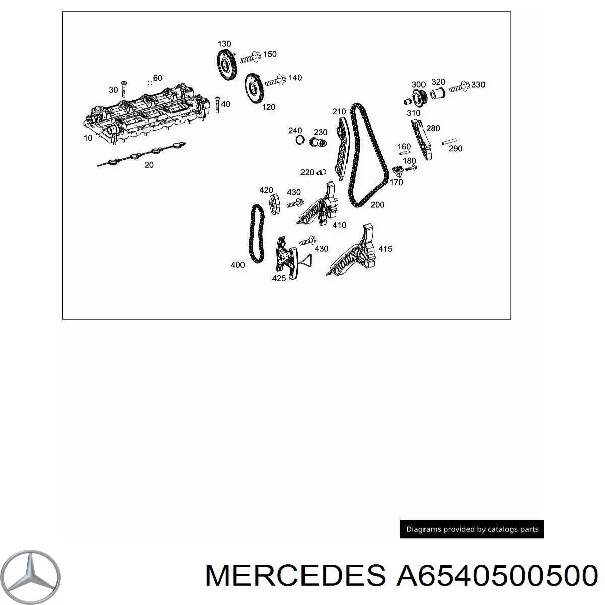 A6540500500 Mercedes Tensor superior de la cadena de distribución