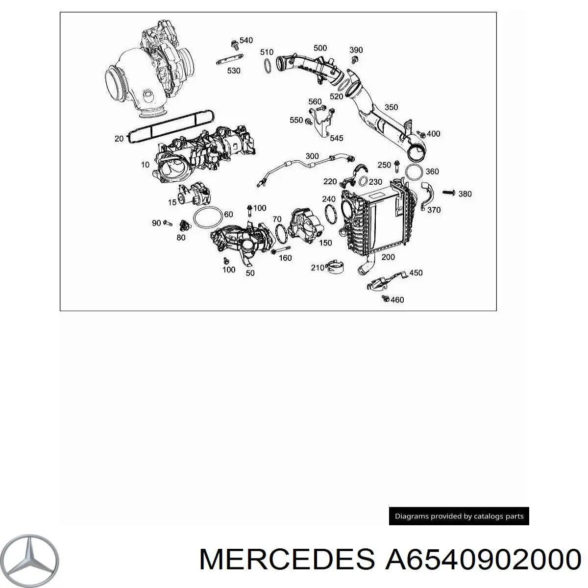 Tubo de admisión del cuerpo de mariposa Mercedes A6540902000 precio, desde 121,97 EUR