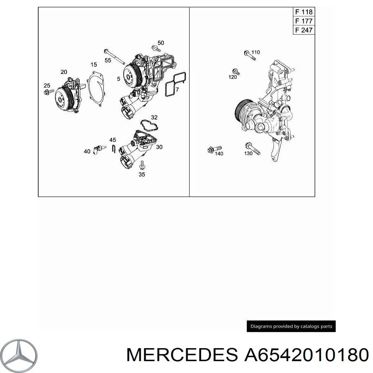 Junta de bomba de agua Mercedes A6542010180 precio, desde 3,61 EUR