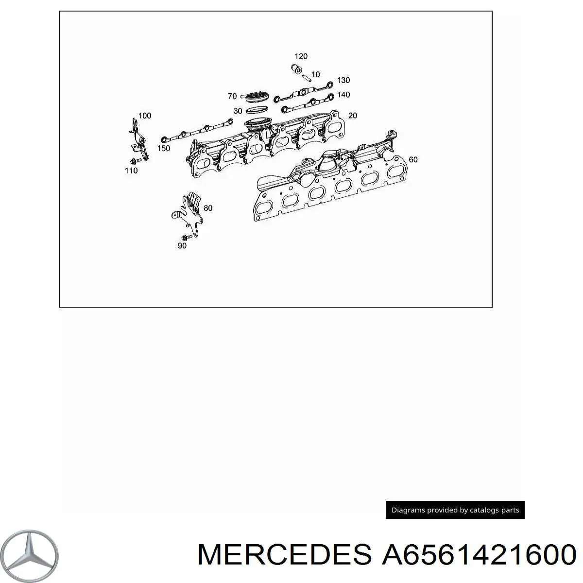 A6561421600 Mercedes junta de colector de escape