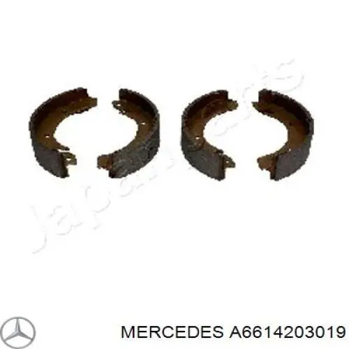 A6614203019 Mercedes zapatas de frenos de tambor traseras