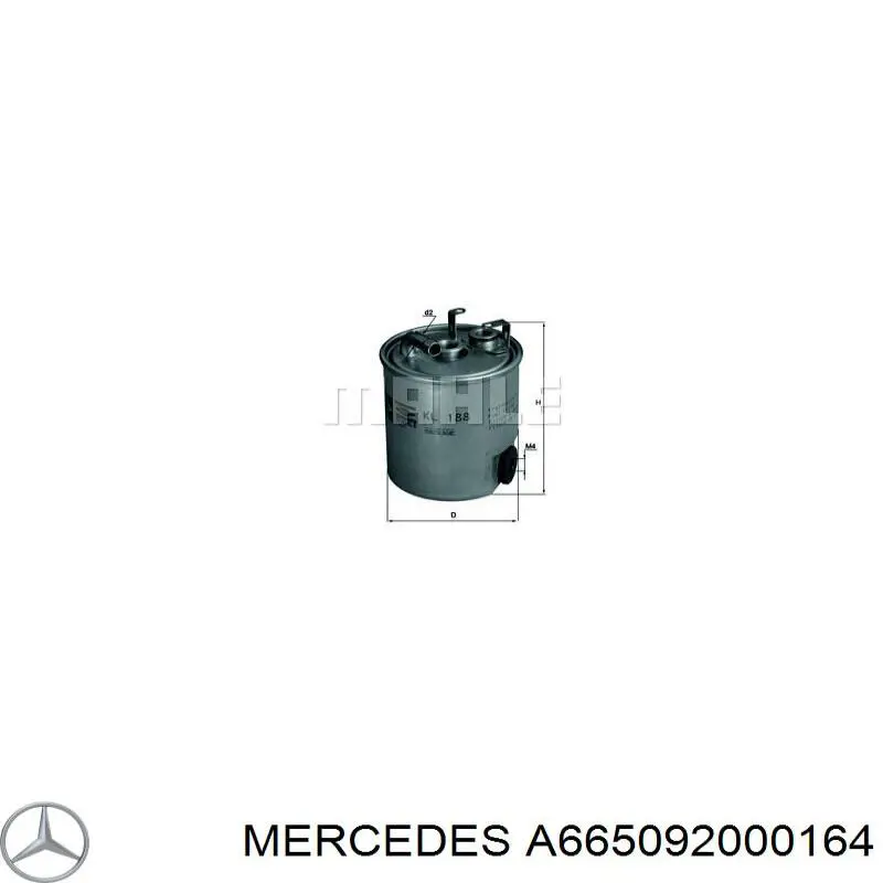 A665092000164 Mercedes filtro combustible