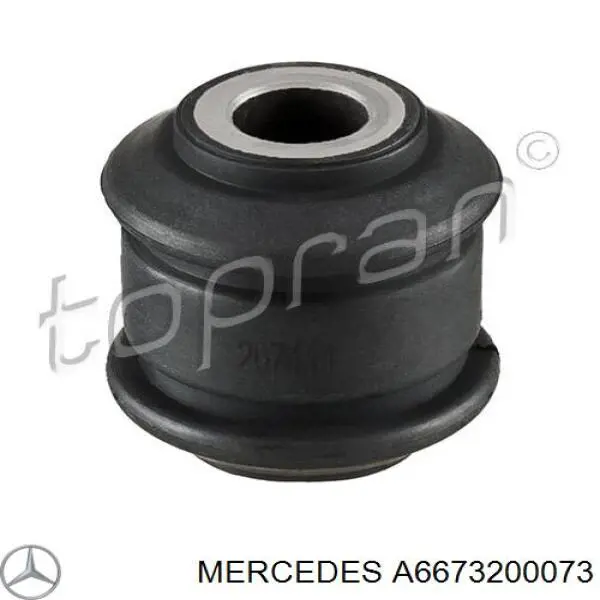 A6673200073 Mercedes soporte de estabilizador trasero exterior