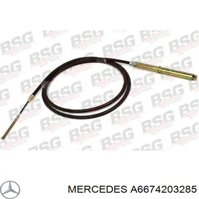 A6674203285 Mercedes cable de freno de mano delantero