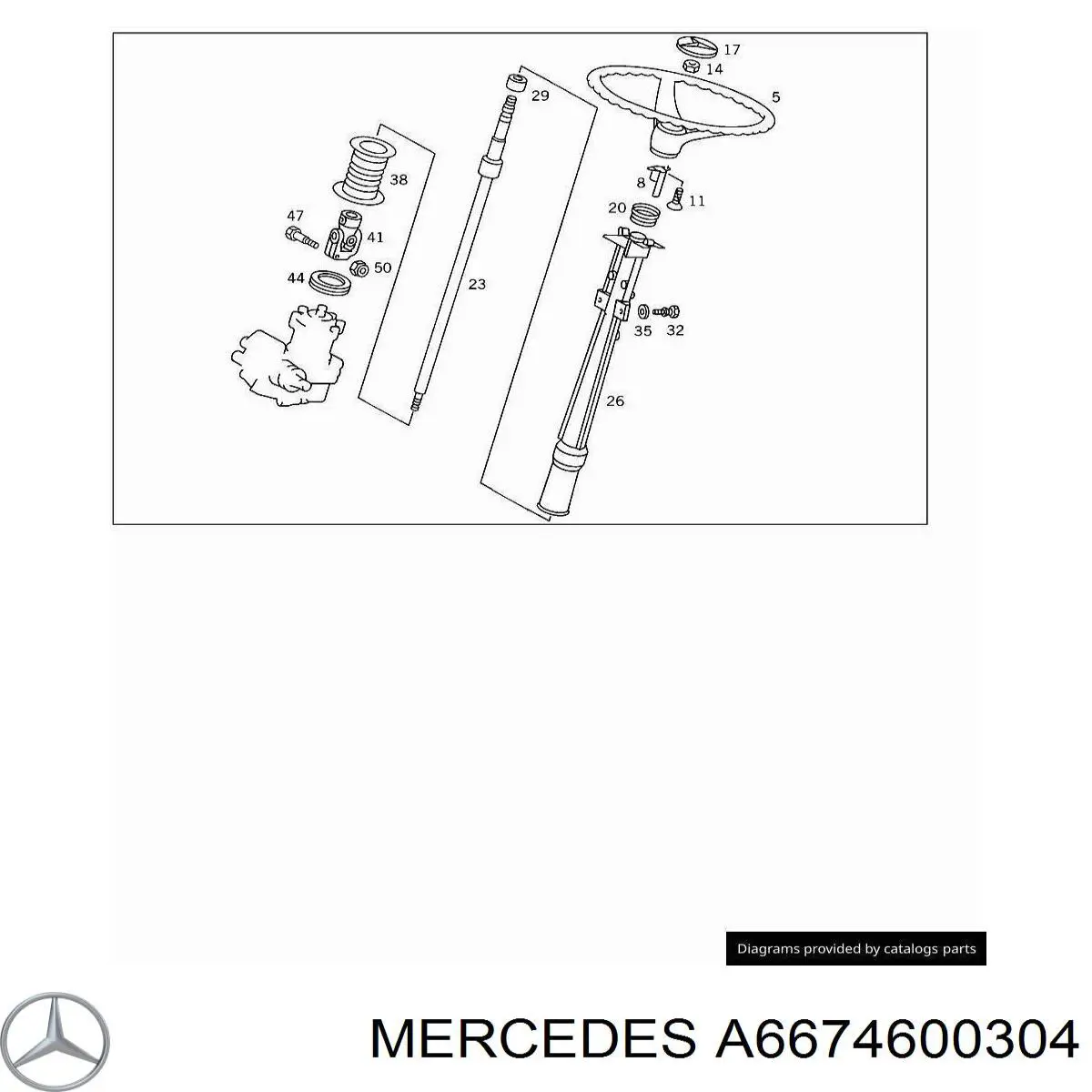 A6674600304 Mercedes bombín de cerradura de encendido