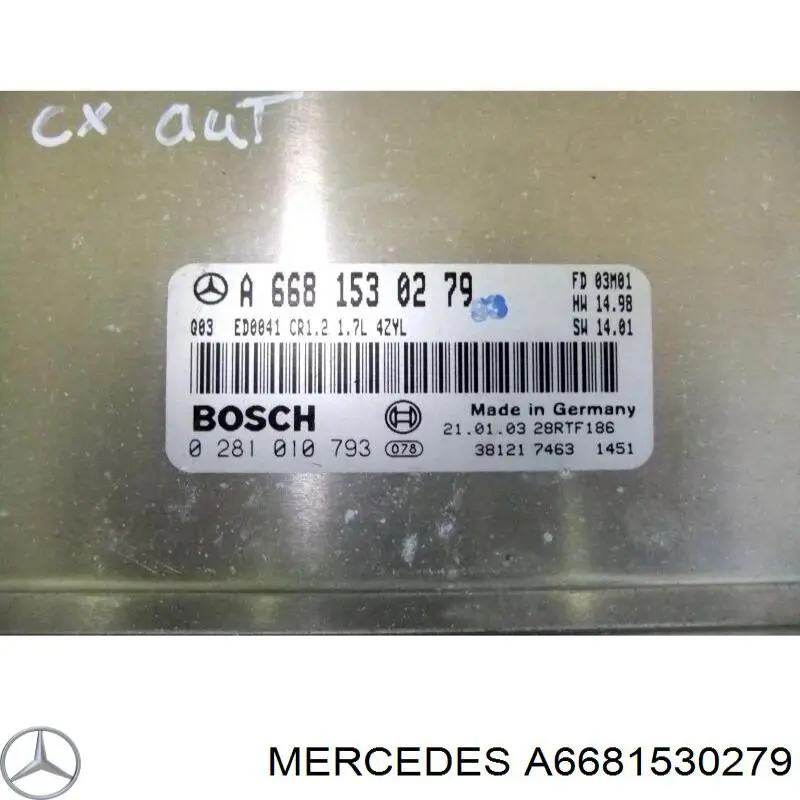 Unidad de control del motor  Mercedes A6681530279 precio, desde 62,44 EUR