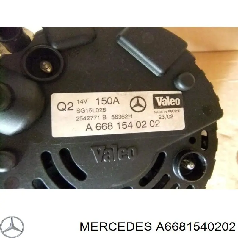 A6681540202 Mercedes alternador