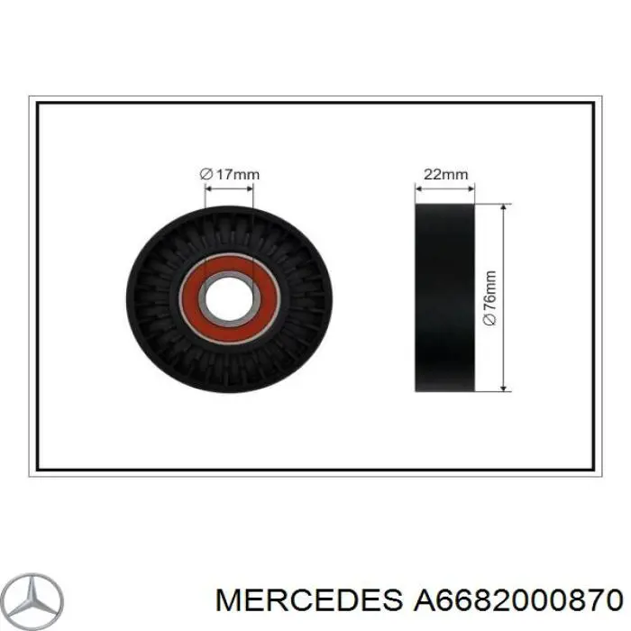 Comprar A6682000870 Mercedes Tensor de correa poli V 