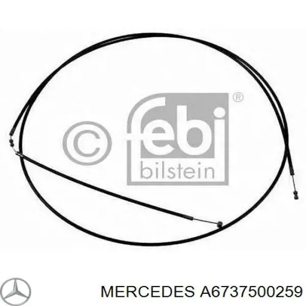 A6737500259 Mercedes cable de capó del motor