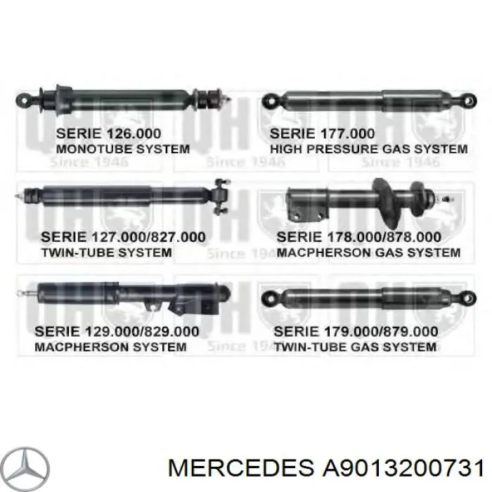 Comprar A9013200731 Mercedes Amortiguador trasero