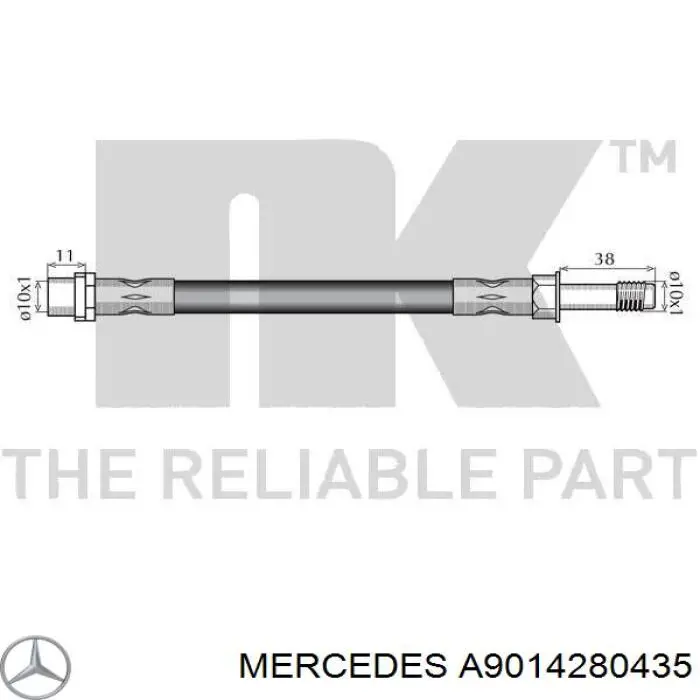 Comprar A9014280435 Mercedes Latiguillos de freno delantero