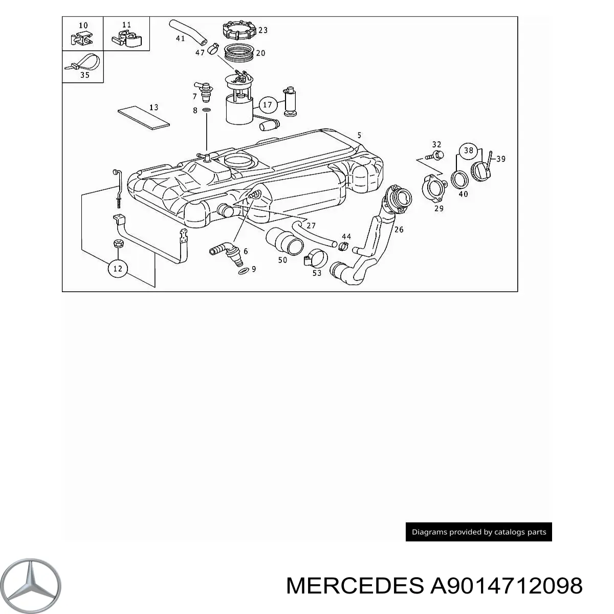 A9014714098 Mercedes depósito de combustible