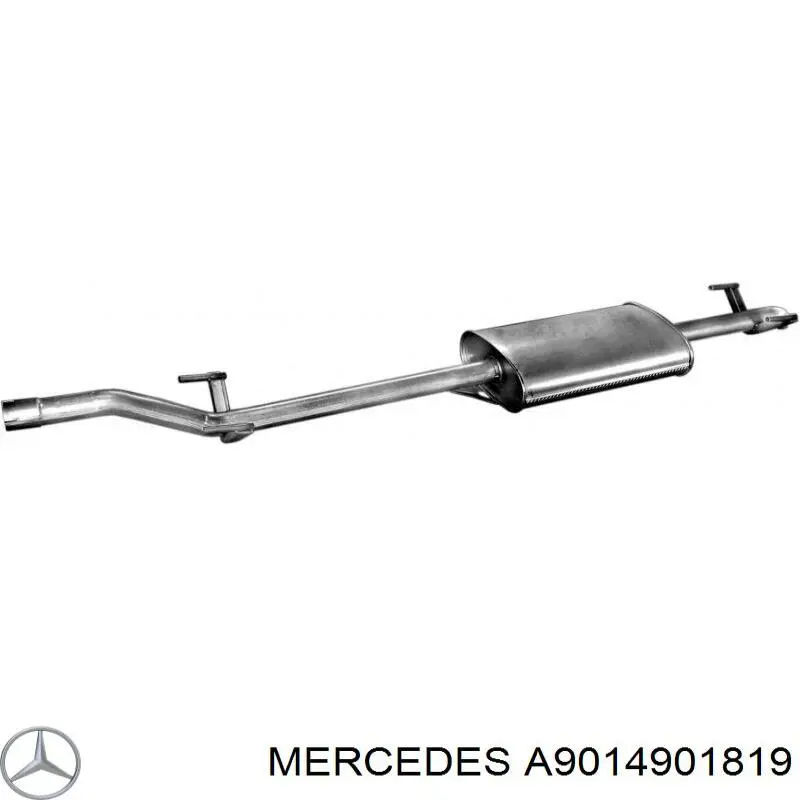 A9014901819 Mercedes silenciador del medio