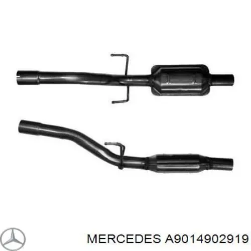 A9014902919 Mercedes silenciador central/posterior