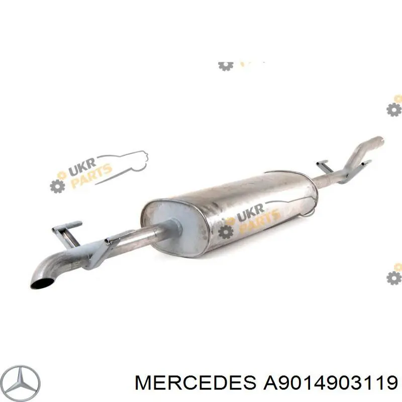Silenciador central Mercedes A9014903119 precio, desde 108,14 EUR
