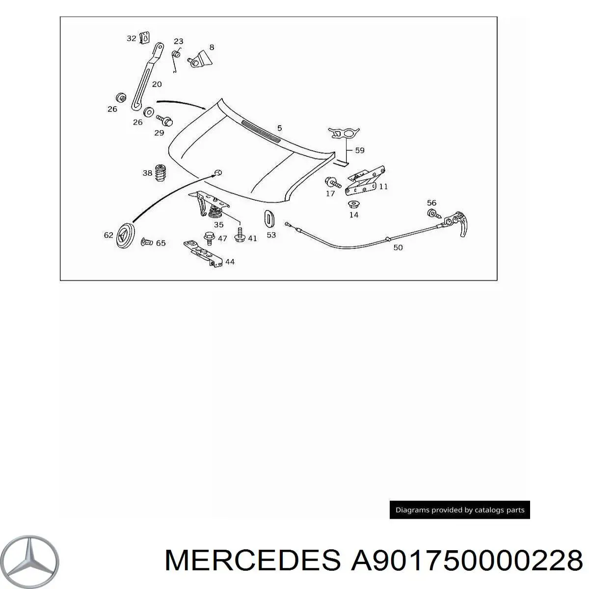 A901750000228 Mercedes capó