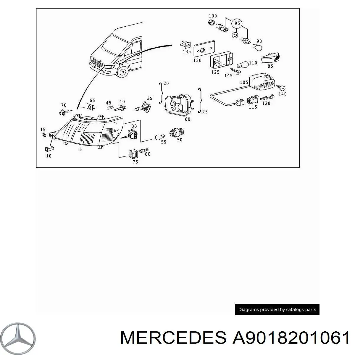 A9018201061 Mercedes faro izquierdo