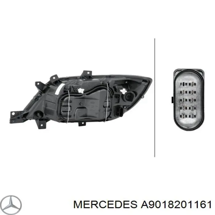 Faro derecho Mercedes A9018201161 precio, desde 91,41 EUR