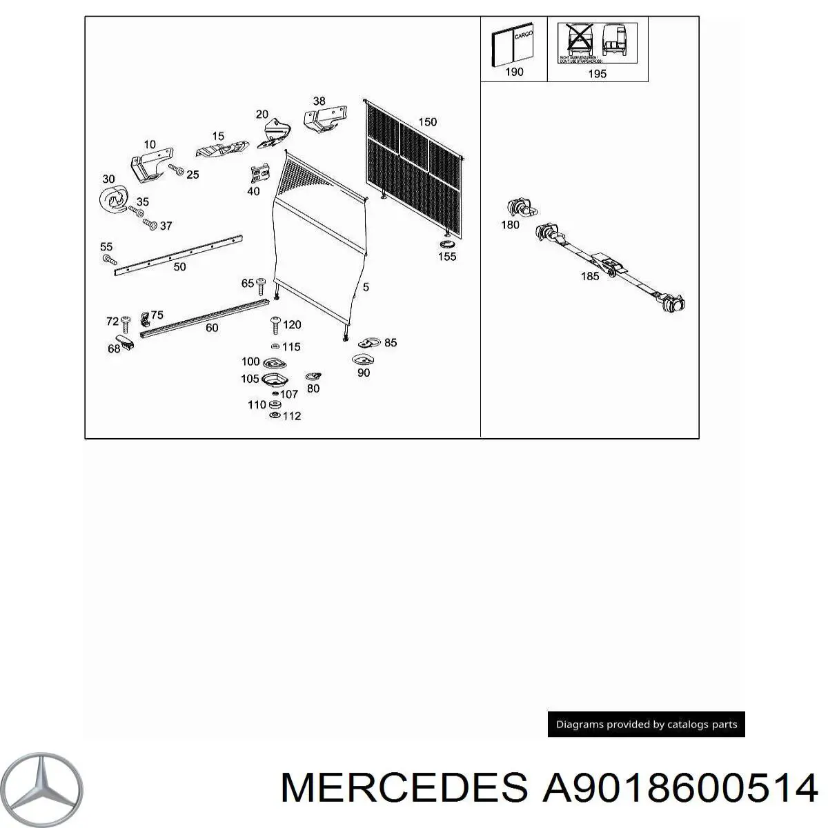 9018600514 Mercedes lazo de seguridad de la carga