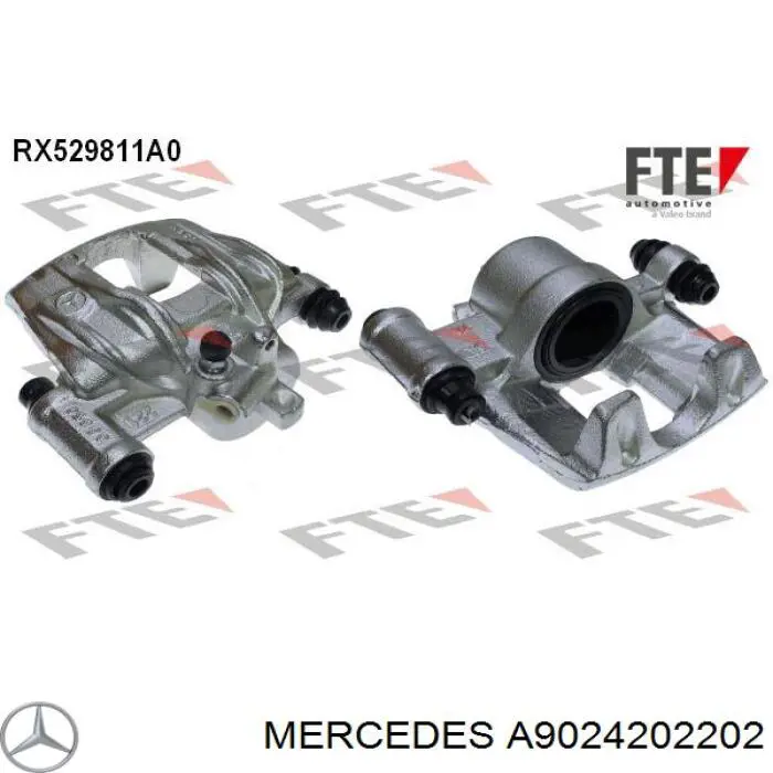 A9024202202 Mercedes pinza de freno trasera izquierda