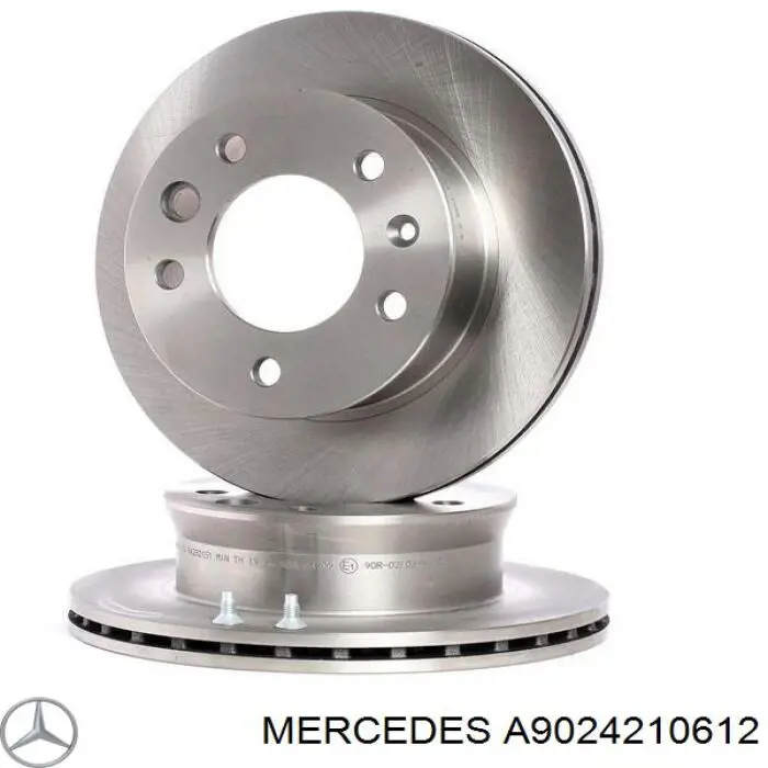 A9024210612 Mercedes disco de freno delantero