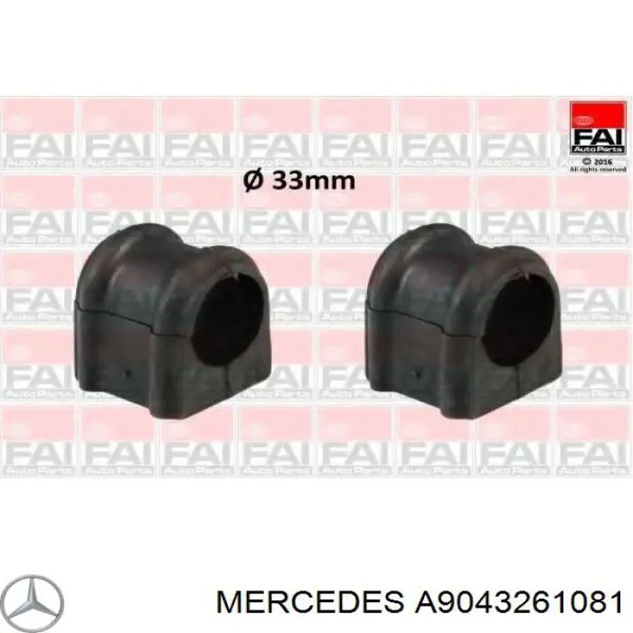 Buje de barra estabilizadora trasera Mercedes A9043261081 precio, desde 1,78 EUR