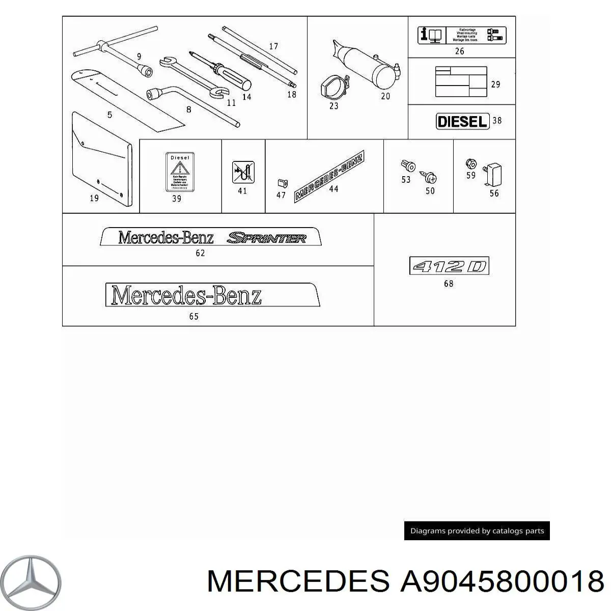 Gato Mercedes A9045800018 precio, desde 384,71 EUR