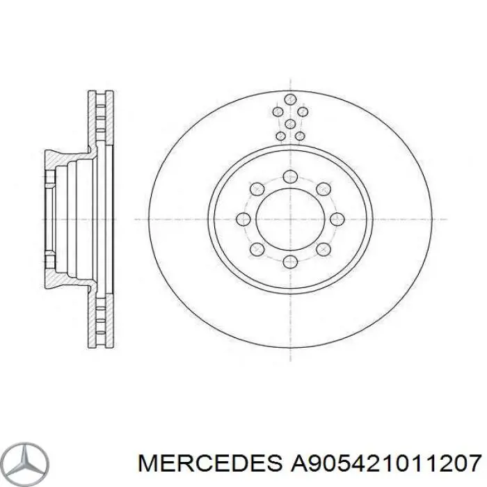 A905421011207 Mercedes disco de freno delantero