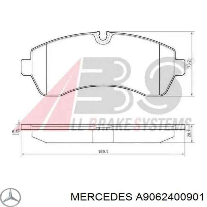 A9062400901 Mercedes soporte para suspensión, transmisión automática