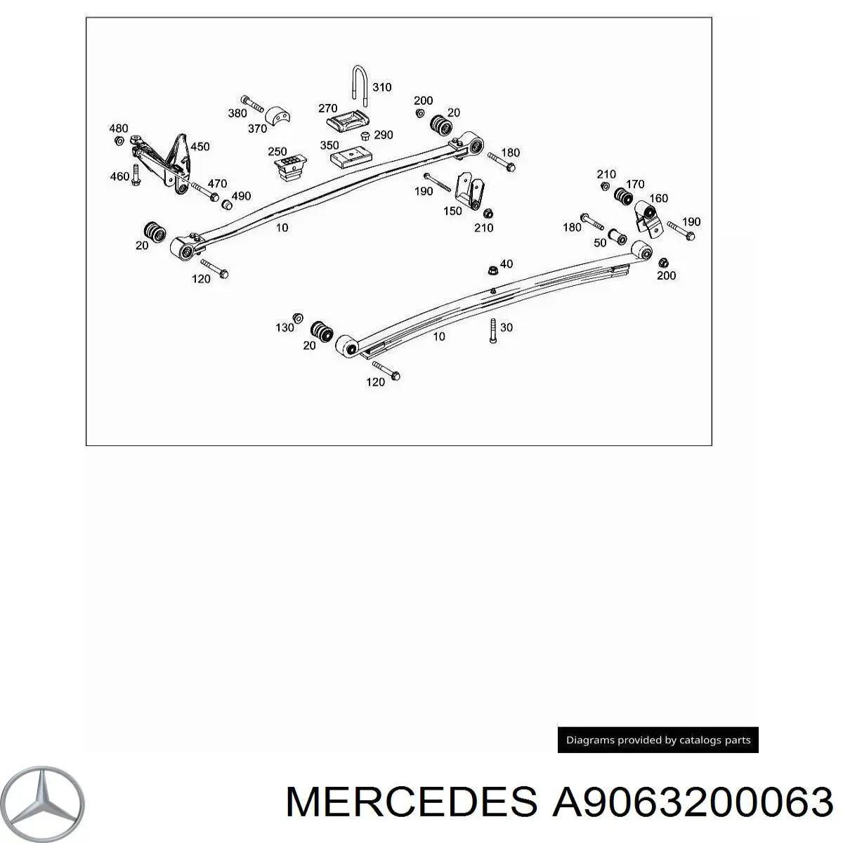 A9063200063 Mercedes Gemela de ballesta trasera