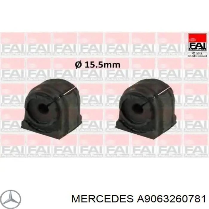 Buje de barra estabilizadora trasera Mercedes A9063260781 precio, desde 3,89 EUR