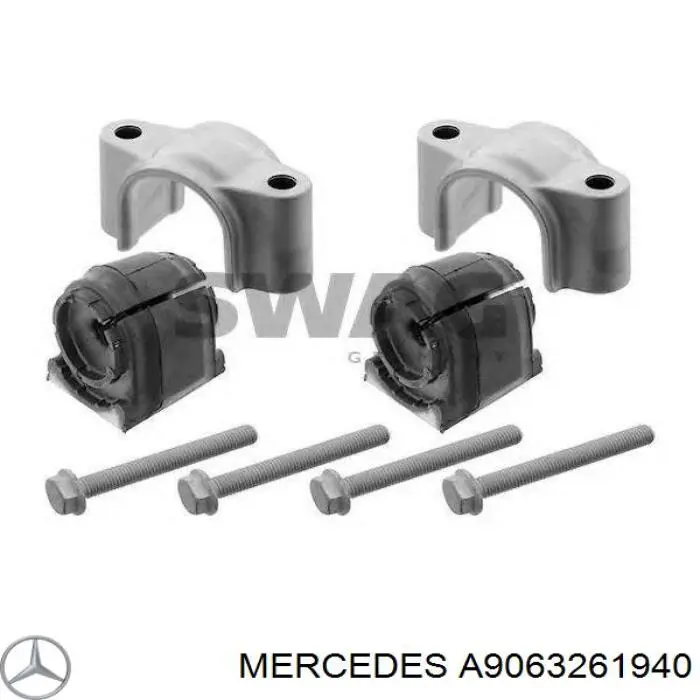 Abrazadera de sujeción de la bieleta estabilizadora trasera Mercedes A9063261940 precio, desde 29,37 EUR