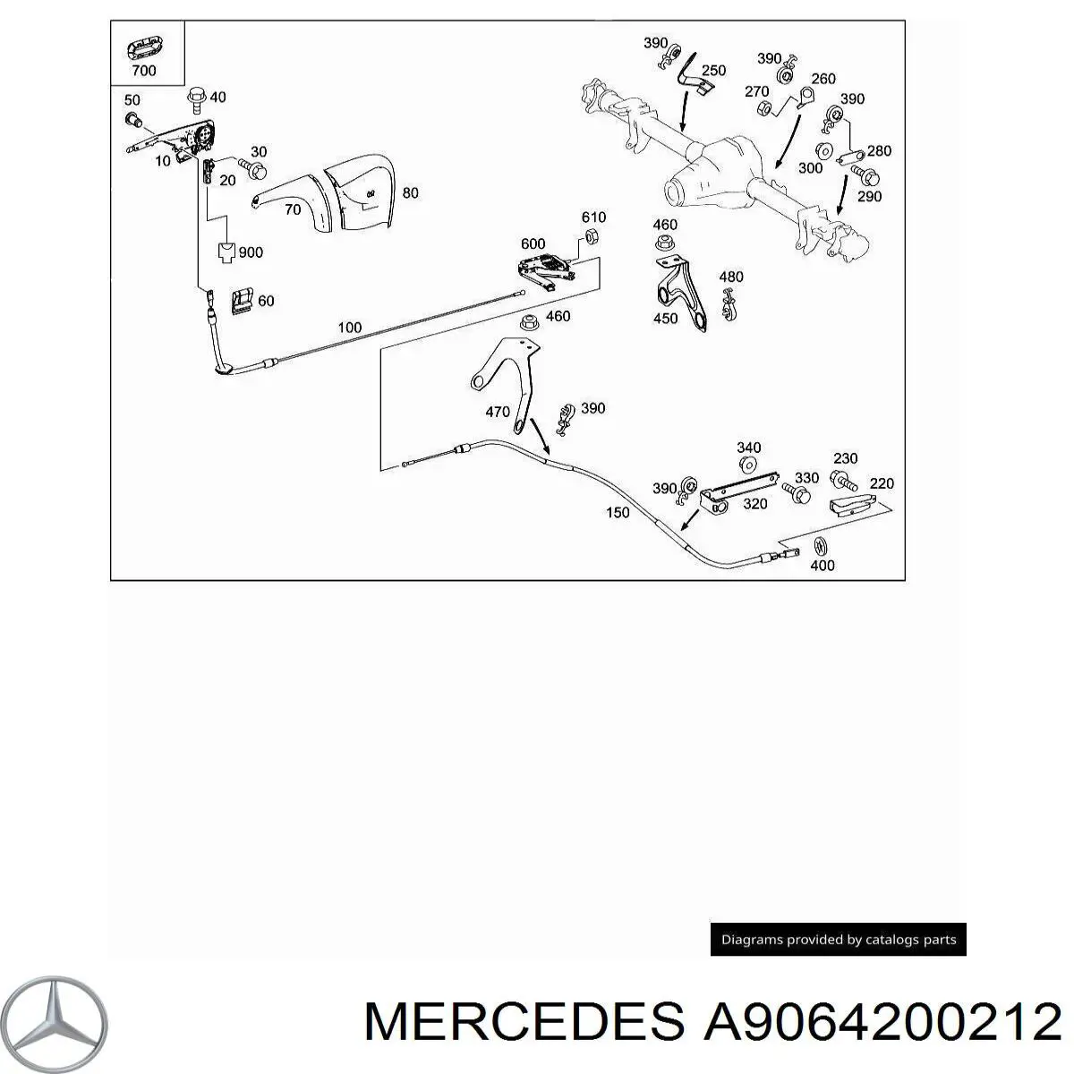 Comprar 906420021264 Mercedes Palanca de freno de mano