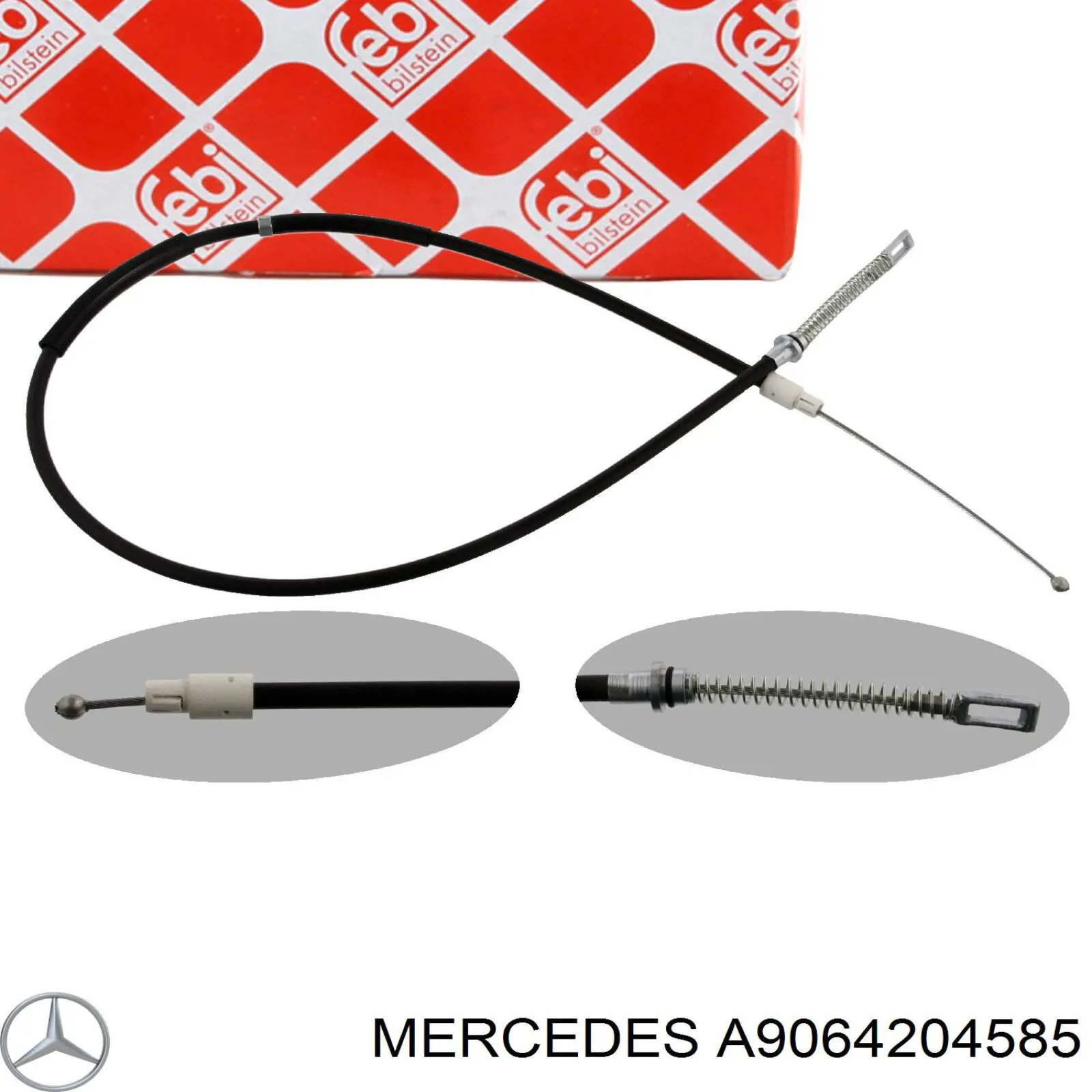 A9064204585 Mercedes cable de freno de mano trasero derecho/izquierdo