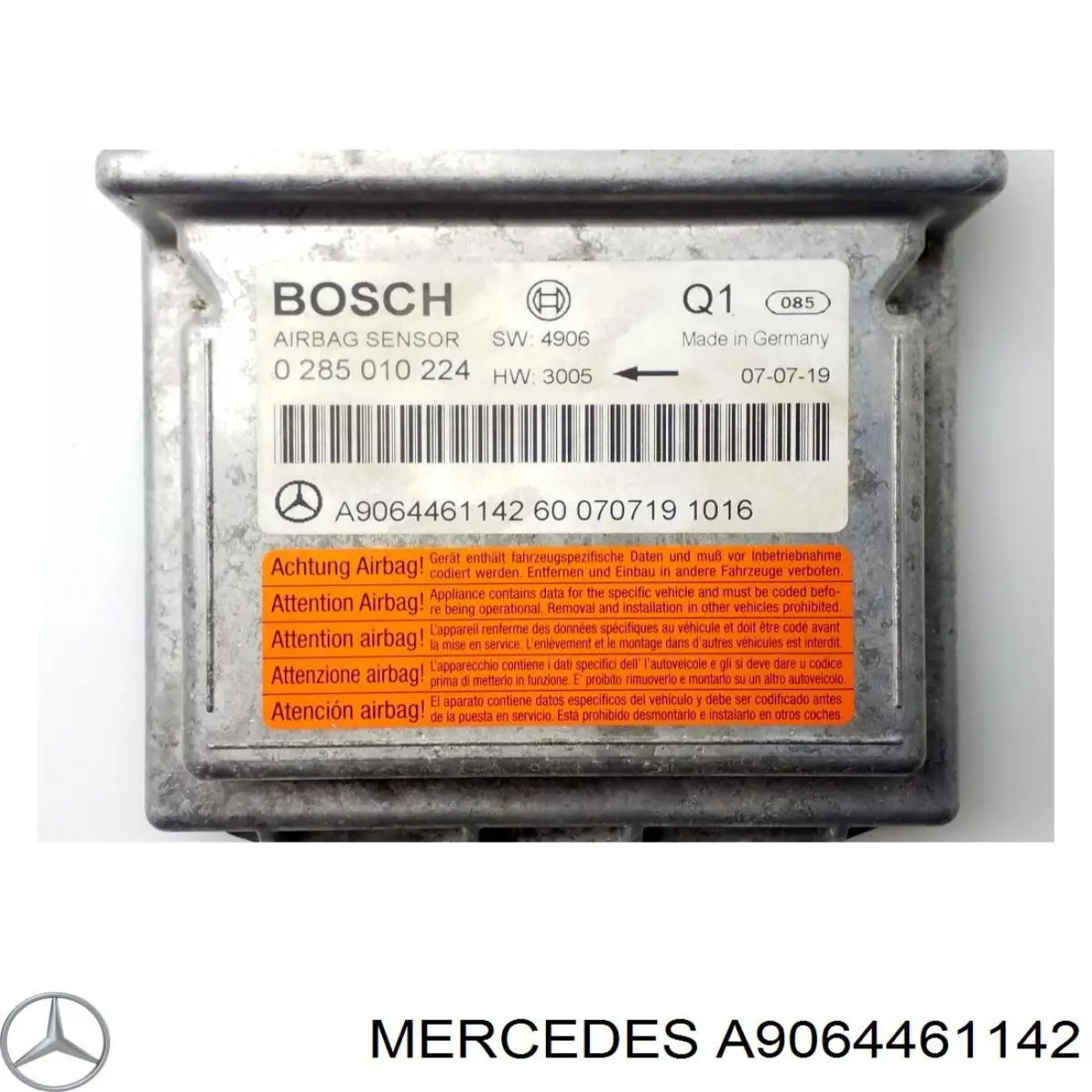 A9064461142 Mercedes procesador del modulo de control de airbag