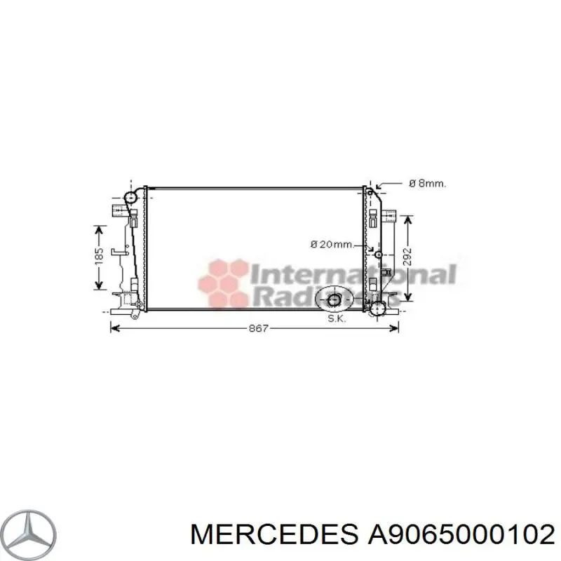 Comprar A9065000102 Mercedes Radiador de auto