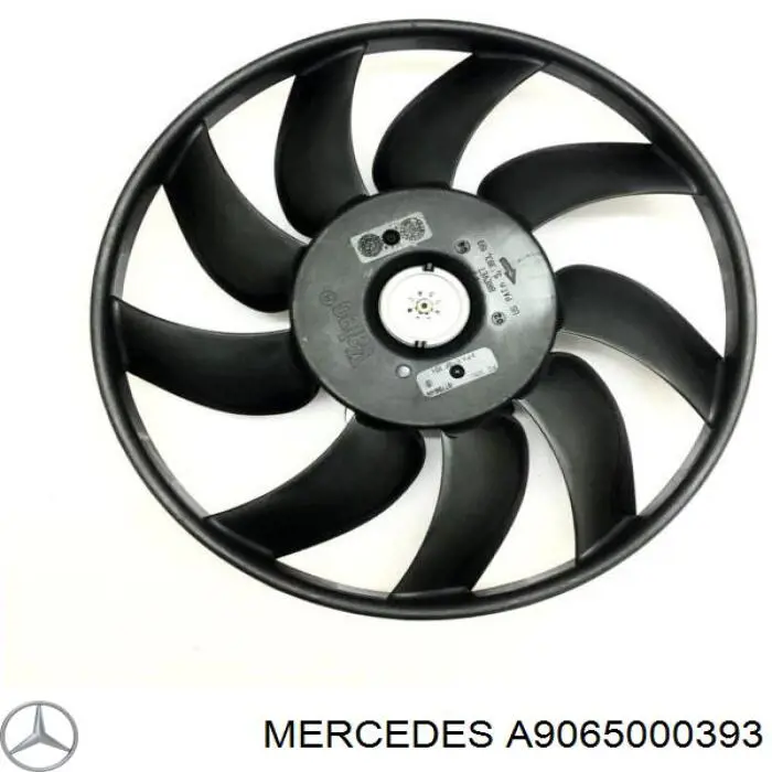 A9065000393 Mercedes ventilador (rodete +motor refrigeración del motor con electromotor derecho)