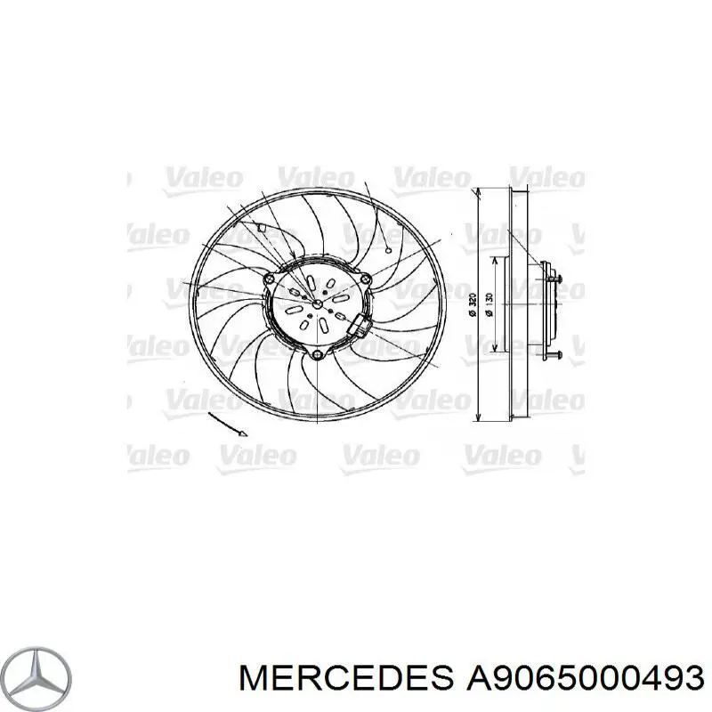 A9065000493 Mercedes Ventilador del radiador
