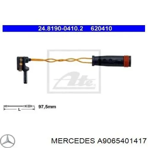Comprar A9065401417 Mercedes Sensor de desgaste de las pastillas de freno delanteras