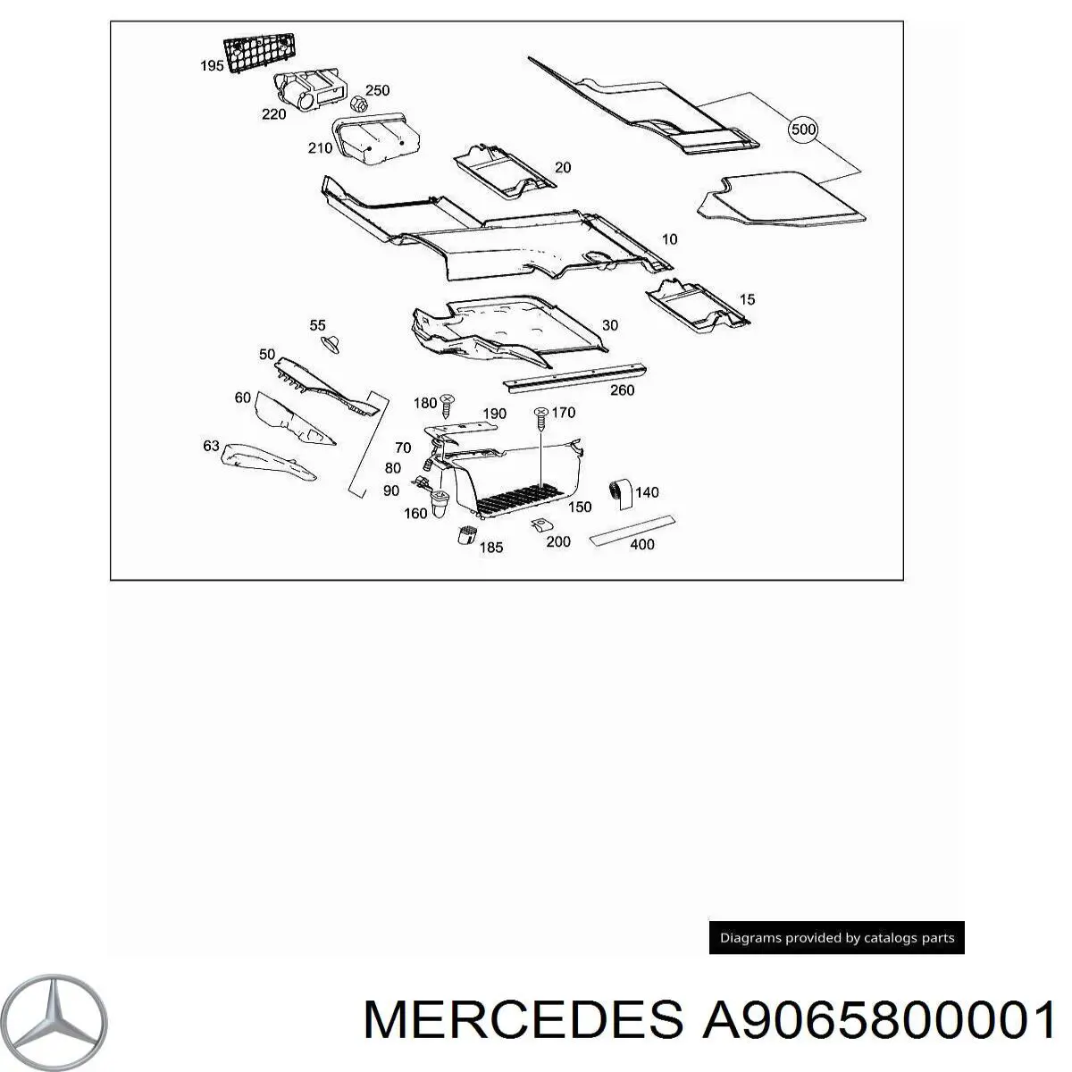 A9065800001 Mercedes caja de herramientas