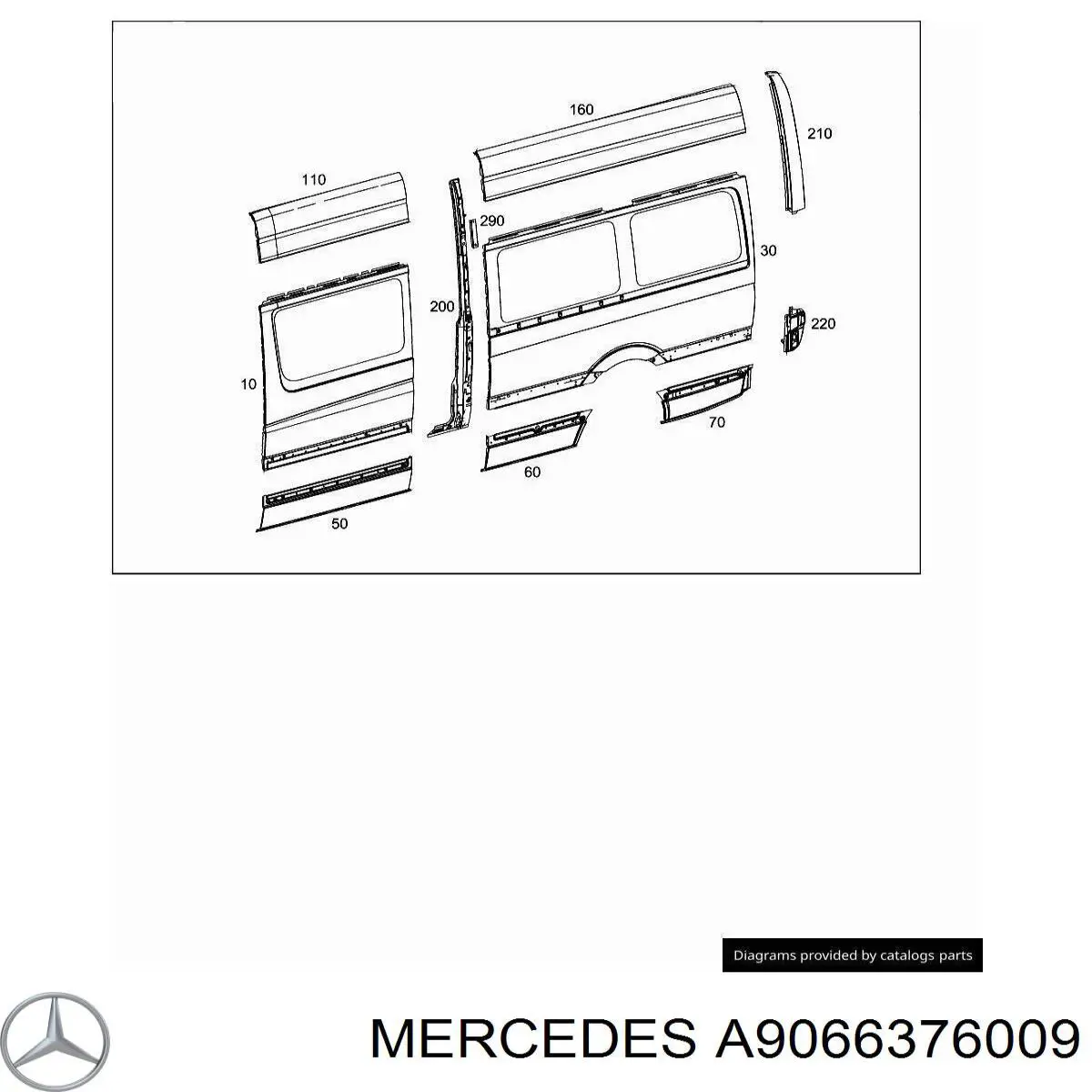 Guardabarros trasero izquierdo para Mercedes Sprinter (906)