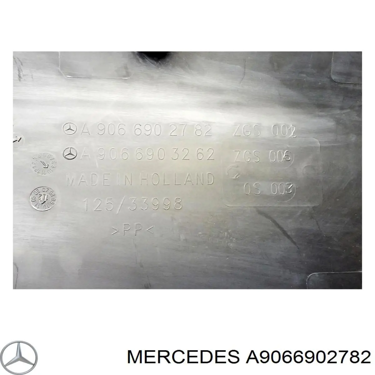 A9066902782 Mercedes moldura de guardabarro trasero izquierdo