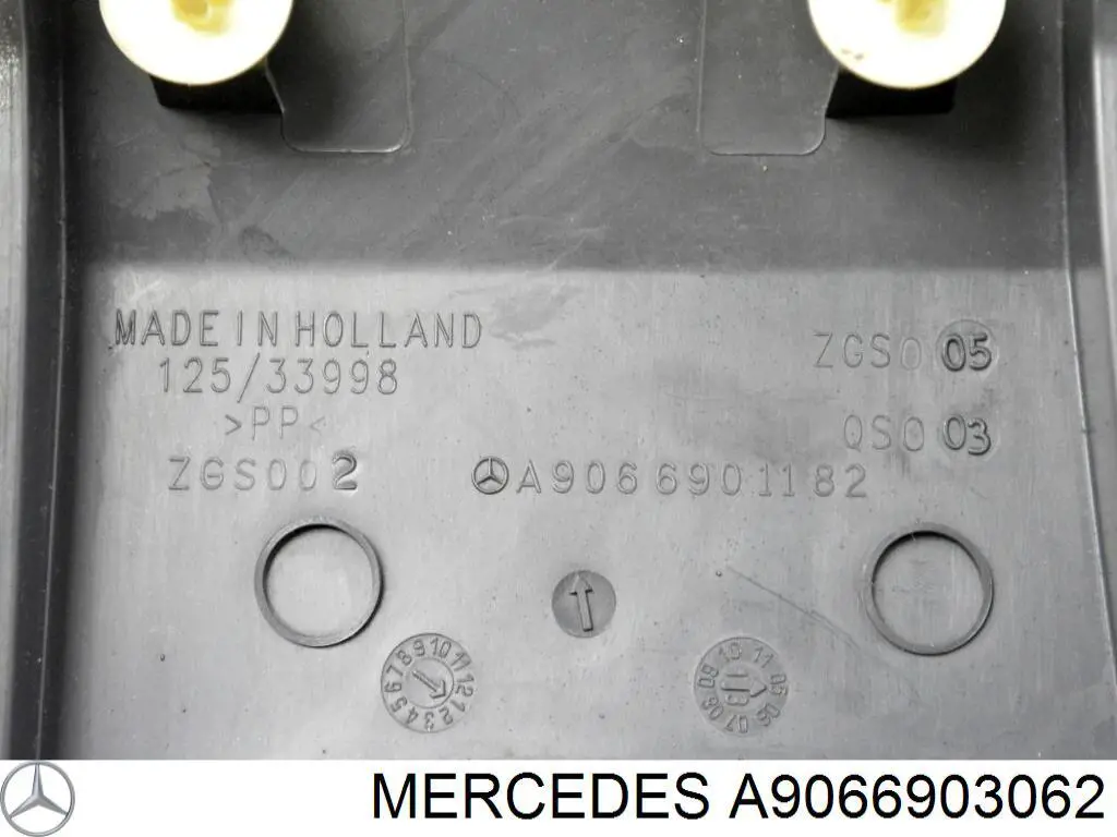 Moldura exterior del pilar delantero izquierdo A9066901182 VAG
