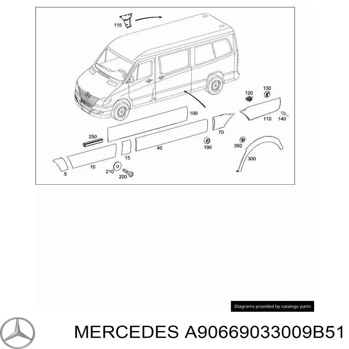 Comprar 2E1853536CA VAG Moldura de salpicadera trasera derecha