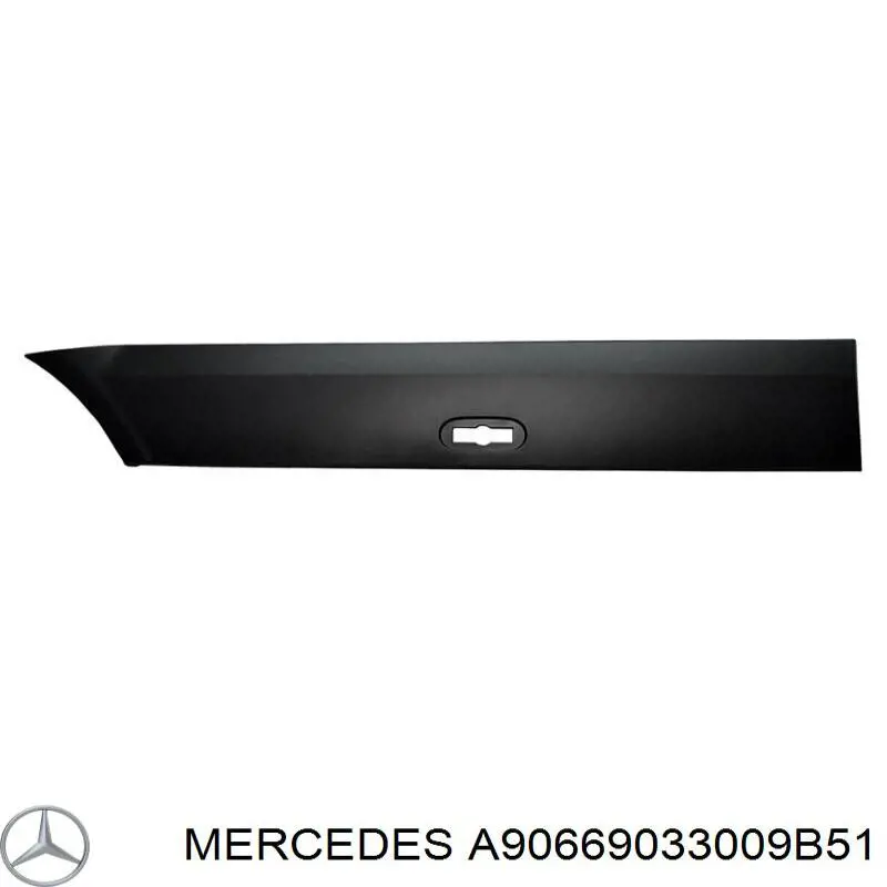 Comprar A9066903300 Mercedes Moldura de salpicadera trasera derecha