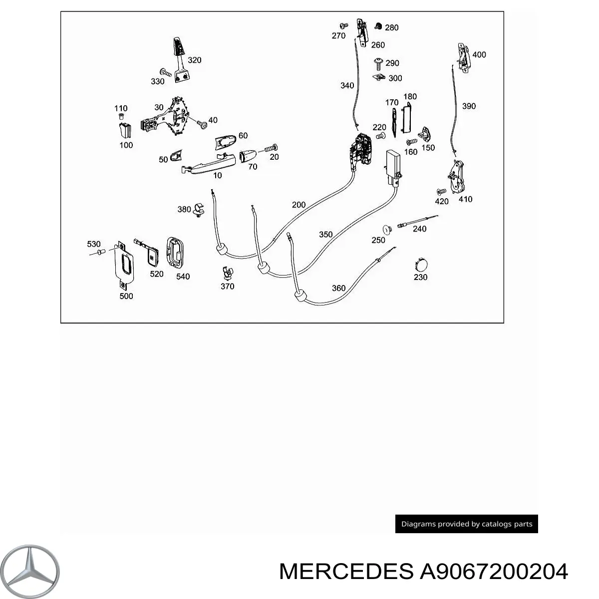A9067200204 Mercedes cuña de cierre puerta corrediza