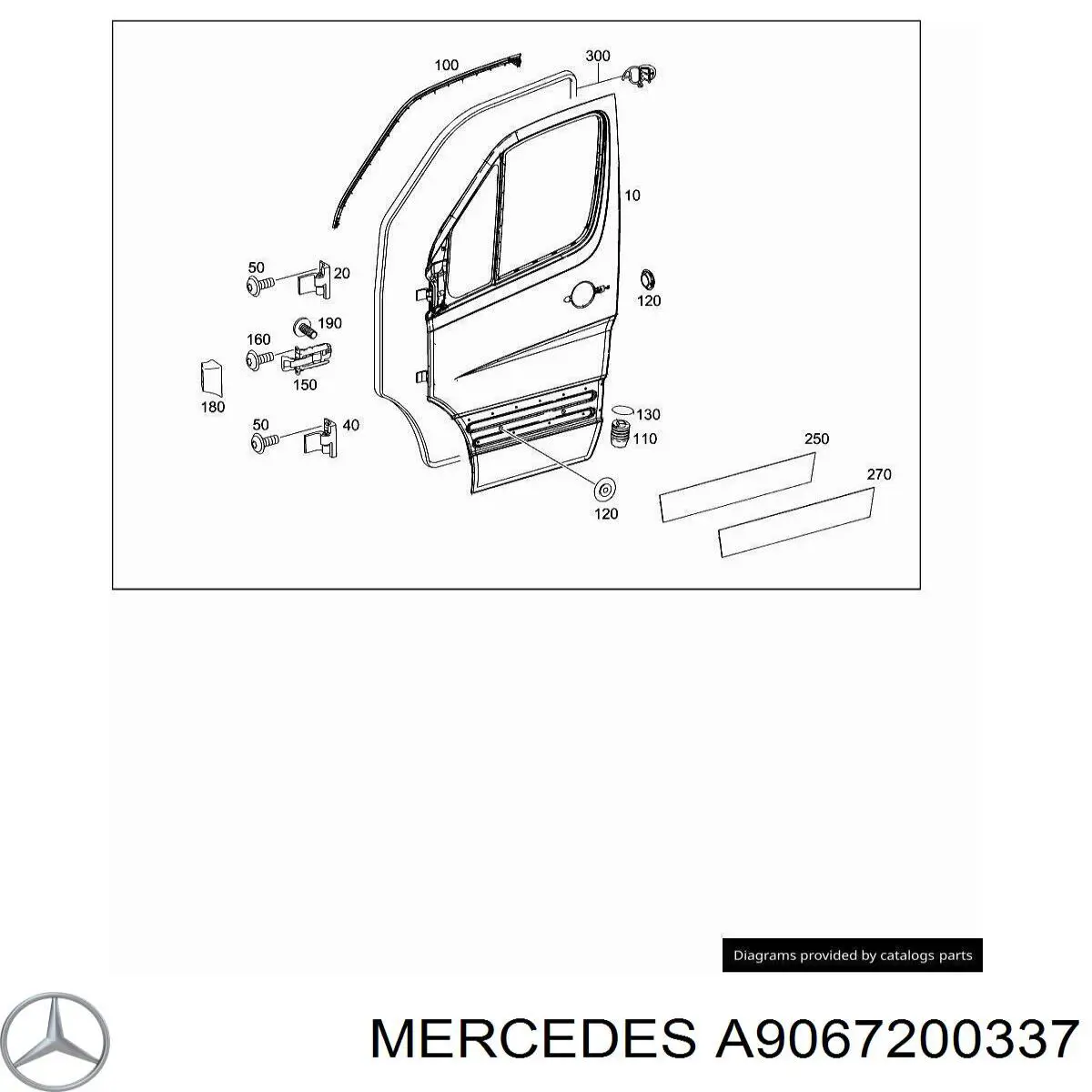 Bisagra de la puerta delantera derecha Mercedes A9067200337 precio, desde 77,31 EUR