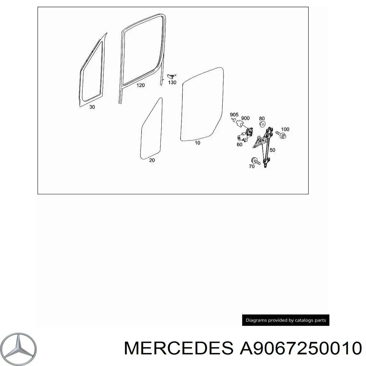 Vidrio de puerta del conductor Mercedes A9067250010 precio, desde 52,86 EUR