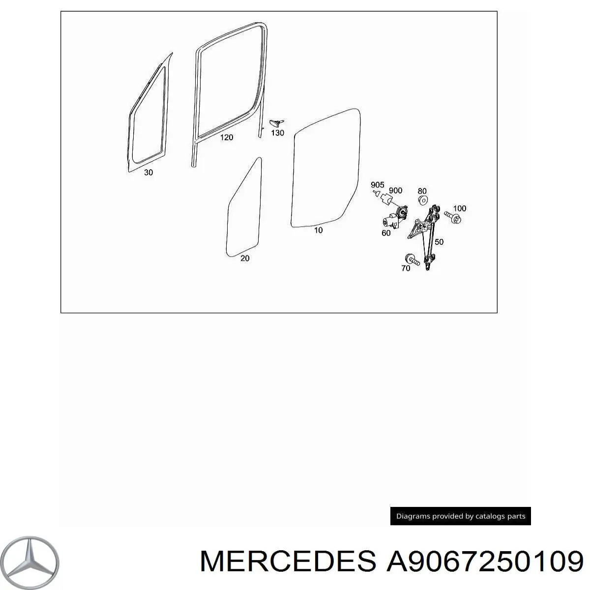 Ventana De Vidrio Puerta Delantera Derecha para Mercedes Sprinter (906)